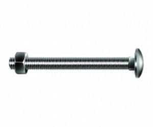 M10 x 80 BZP coach bolt & nut