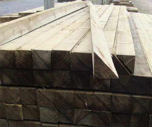 100 Timber Rails Sawn Timber Rails