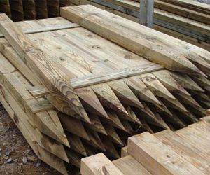 1.8m 75mm x 125mm pointed fence post