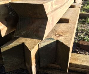 1.2m 100mm x 100mm birdsmouth UC4 post