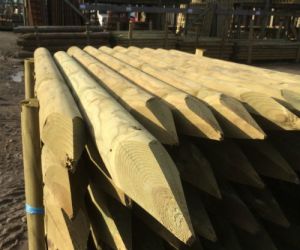 2.4m  100mm machined post UC4 treated