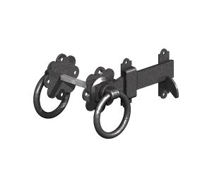 6" Ring Latch Black Gate Mate
