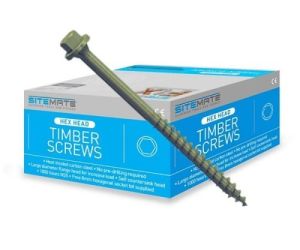 140mm Site mate Timber Hex Head Screws (100 per box)